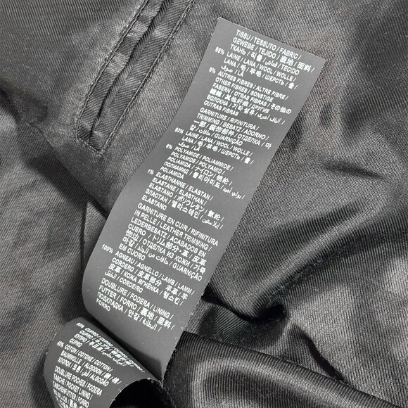 Saint Laurent Teddy Jacket Black Size 50 Wool & Leather Trim - Picture 10 of 10